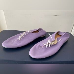 Vintage Showtime Dance Shoes Lavender Lace Up Jazz Shoes 5.5